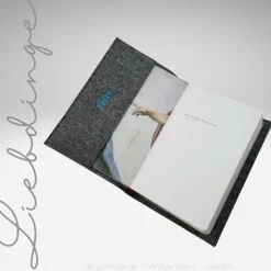 Gotteslobhülle Filz ICHTYS FISCH Einband Gesangbuch *personalisierbar  KL227