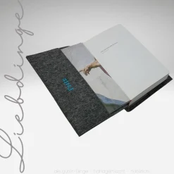 Gotteslobhülle Filz ICHTYS FISCH Einband Gesangbuch *personalisierbar  KL227