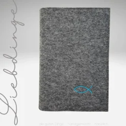 Gotteslobhülle Filz ICHTYS FISCH Einband Gesangbuch *personalisierbar  KL227