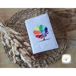 Gotteslobhülle Filz  Kommunion 2025 personalisierbar Regenbogen 