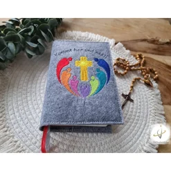 Gotteslobhülle Filz Kommunion 2025 kommt her und esst! personalisierbar Einband Handgemachte Filzhülle Boot