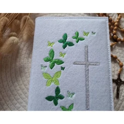 Gotteslobhülle Filz Kommunion 2025 kommt her und esst! personalisierbarer Einband Erstkommunion