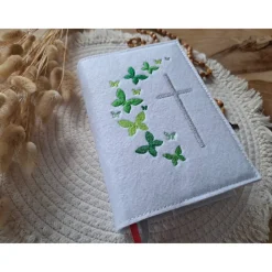 Gotteslobhülle Filz Kommunion 2025 kommt her und esst! personalisierbarer Einband Erstkommunion