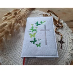 Gotteslobhülle Filz Kommunion 2025 kommt her und esst! personalisierbarer Einband Erstkommunion