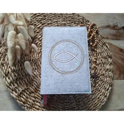 Gotteslobhülle Filz Kommunion 2025 kommt her und esst! personalisierbarer Einband Erstkommunion