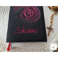 Gotteslobhülle Filz Kommunion 2025 kommt her und esst! personalisierbar Einband Handgemachte Filzhülle Note