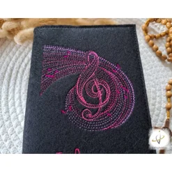 Gotteslobhülle Filz Kommunion 2025 kommt her und esst! personalisierbar Einband Handgemachte Filzhülle Note