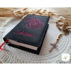 Gotteslobhülle Filz Kommunion 2025 kommt her und esst! personalisierbar Einband Handgemachte Filzhülle Note