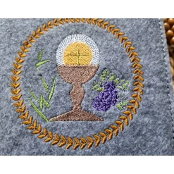 Gotteslobhülle Filz Kommunion 2025 kommt her und esst! personalisierbarer Einband Erstkommunion