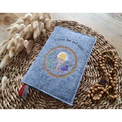 Gotteslobhülle Filz Kommunion 2025 kommt her und esst! personalisierbarer Einband Erstkommunion