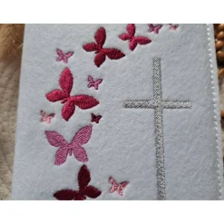 Gotteslobhülle Filz Kommunion 2025 kommt her und esst! personalisierbarer Einband Erstkommunion