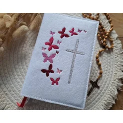 Gotteslobhülle Filz Kommunion 2025 kommt her und esst! personalisierbarer Einband Erstkommunion