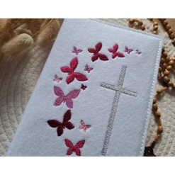 Gotteslobhülle Filz Kommunion 2025 kommt her und esst! personalisierbarer Einband Erstkommunion