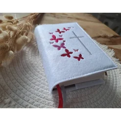 Gotteslobhülle Filz Kommunion 2025 kommt her und esst! personalisierbarer Einband Erstkommunion