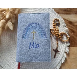 Gotteslobhülle Filz Kommunion 2025 kommt her und esst! personalisierbarer Einband Erstkommunion