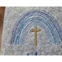 Gotteslobhülle Filz Kommunion 2025 kommt her und esst! personalisierbarer Einband Erstkommunion