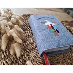 Gotteslobhülle Filz Kommunion 2025 kommt her und esst! personalisierbar Einband Handgemachte Filzhülle Boot