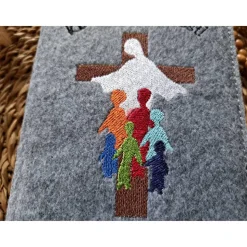 Gotteslobhülle Filz Kommunion 2025 kommt her und esst! personalisierbar Einband Handgemachte Filzhülle Boot