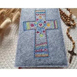 Gotteslobhülle Filz Kommunion 2025 kommt her und esst! personalisierbarer Einband Erstkommunion