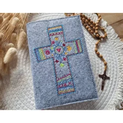 Gotteslobhülle Filz Kommunion 2025 kommt her und esst! personalisierbarer Einband Erstkommunion