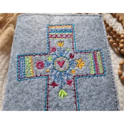 Gotteslobhülle Filz Kommunion 2025 kommt her und esst! personalisierbarer Einband Erstkommunion