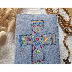 Gotteslobhülle Filz Kommunion 2025 kommt her und esst! personalisierbarer Einband Erstkommunion