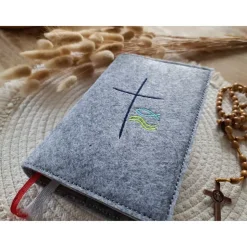 Gotteslobhülle Filz Kommunion 2025 kommt her und esst! personalisierbarer Einband Erstkommunion