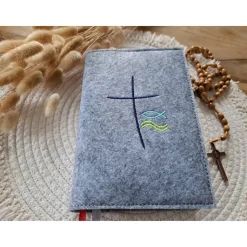 Gotteslobhülle Filz Kommunion 2025 kommt her und esst! personalisierbarer Einband Erstkommunion