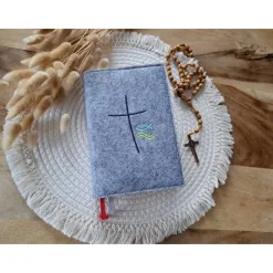 Gotteslobhülle Filz Kommunion 2025 kommt her und esst! personalisierbarer Einband Erstkommunion