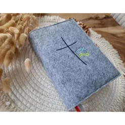 Gotteslobhülle Filz Kommunion 2025 kommt her und esst! personalisierbarer Einband Erstkommunion