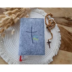 Gotteslobhülle Filz Kommunion 2025 kommt her und esst! personalisierbarer Einband Erstkommunion