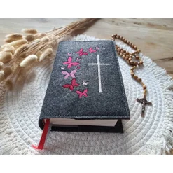 Gotteslobhülle Filz Kommunion 2025 kommt her und esst! personalisierbarer Einband Erstkommunion