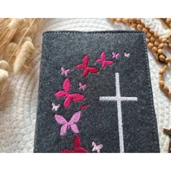 Gotteslobhülle Filz Kommunion 2025 kommt her und esst! personalisierbarer Einband Erstkommunion