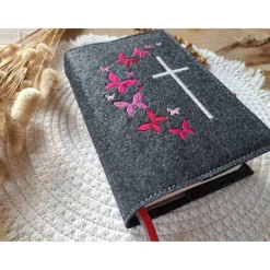 Gotteslobhülle Filz Kommunion 2025 kommt her und esst! personalisierbarer Einband Erstkommunion