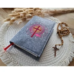 Gotteslobhülle Filz Kommunion 2025 kommt her und esst! personalisierbarer Einband Erstkommunion