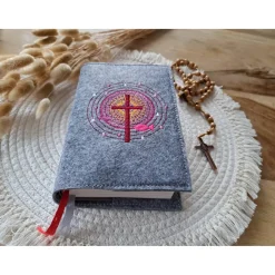 Gotteslobhülle Filz Kommunion 2025 kommt her und esst! personalisierbarer Einband Erstkommunion