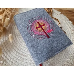 Gotteslobhülle Filz Kommunion 2025 kommt her und esst! personalisierbarer Einband Erstkommunion