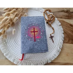 Gotteslobhülle Filz Kommunion 2025 kommt her und esst! personalisierbarer Einband Erstkommunion