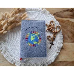 Gotteslobhülle Filz Kommunion 2025 kommt her und esst! personalisierbar Einband Handgemachte Filzhülle