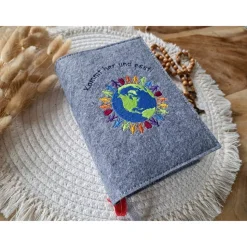 Gotteslobhülle Filz Kommunion 2025 kommt her und esst! personalisierbar Einband Handgemachte Filzhülle