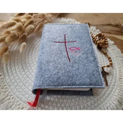 Gotteslobhülle Filz Kommunion 2025 kommt her und esst! personalisierbarer Einband Erstkommunion