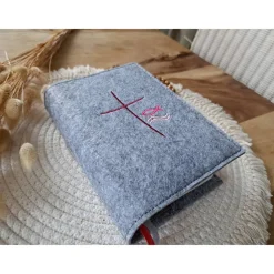 Gotteslobhülle Filz Kommunion 2025 kommt her und esst! personalisierbarer Einband Erstkommunion