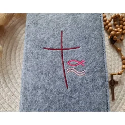 Gotteslobhülle Filz Kommunion 2025 kommt her und esst! personalisierbarer Einband Erstkommunion