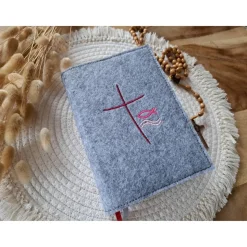 Gotteslobhülle Filz Kommunion 2025 kommt her und esst! personalisierbarer Einband Erstkommunion