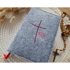 Gotteslobhülle Filz Kommunion 2025 kommt her und esst! personalisierbarer Einband Erstkommunion