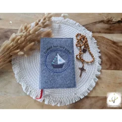 Gotteslobhülle Filz Kommunion 2025 kommt her und esst! personalisierbar Einband Handgemachte Filzhülle Boot