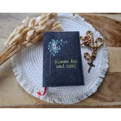 Gotteslobhülle Filz Kommunion 2025 kommt her und esst! personalisierbar Einband Handgemachte Filzhülle