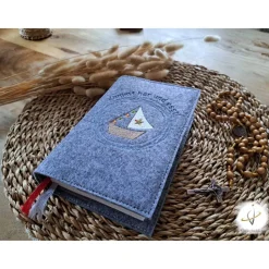 Gotteslobhülle Filz Kommunion 2025 kommt her und esst! personalisierbar Einband Handgemachte Filzhülle Boot