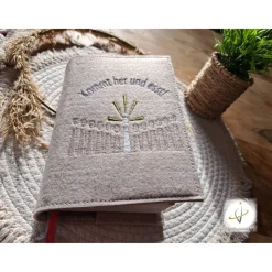 Gotteslobhülle Filz  Kommunion 2025 personalisierbar Jesus mit Kindern 