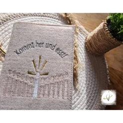 Gotteslobhülle Filz  Kommunion 2025 personalisierbar Jesus mit Kindern 